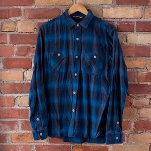 3Sixteen Utility Shirt in Navy Black Ombre